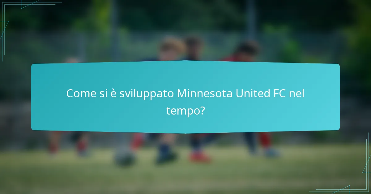 Come si è sviluppato Minnesota United FC nel tempo?